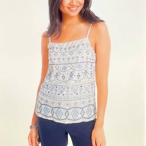 NWOT WHBM Embellished and Embroidered Cami XS